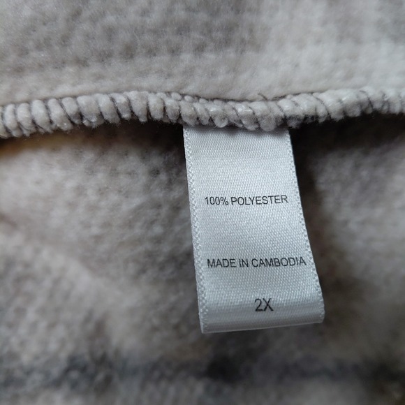 Koolaburra UGG Brushed Back Sherpa Hoodie Pullover Portobello Plaid  2X XXL 1/4 - Picture 7 of 15